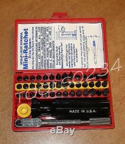 WFMC WF-4-52 52 Pc Super Deluxe Mini Ratchet Tool Set Hex Slot Phillips USA