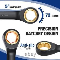 WORKPRO 22-Piece Metric & SAE Ratcheting Wrench Set Ratchet Combination Wrench