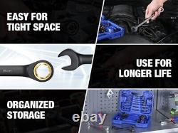 WORKPRO 22-Piece Metric & SAE Ratcheting Wrench Set Ratchet Combination Wrench