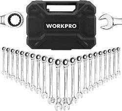 WORKPRO 22-Piece Ratcheting Combination Wrench Set, 72 Teeth, Combo Ratchet