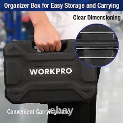 WORKPRO 22-Piece Ratcheting Combination Wrench Set, 72-Tooth CR-V Tools