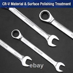 WORKPRO 22-Piece Ratcheting Combination Wrench Set, 72-Tooth CR-V Tools