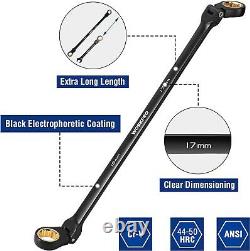 WORKPRO 5PCS Flex Head Extra Long Ratchet Wrench/10PCS Extra Long Ratchet Wrench