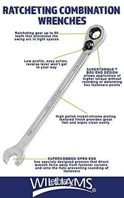 WS-1164RC 4-Piece Reversible Ratcheting Combination Wrench Set