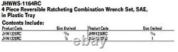 WS-1164RC 4-Piece Reversible Ratcheting Combination Wrench Set