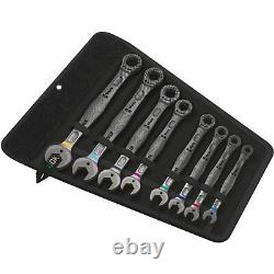 Wera 05020012001 JOKER SAE Combo Wrench 8PC Set Color Code withWrench Rolls