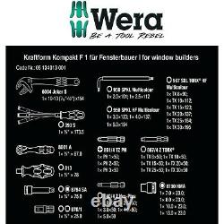 Wera 35 Piece Wrench Screwdriver Ratchet & Hex Key Set Kraftform Kompakt 134013