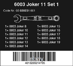 Wera 6003 Joker Combination Wrench Set 11 Piece Metric 05020231001