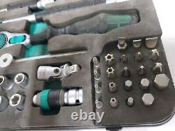 Wera 8100 SA 2 Zyklop 1/4 Metric Ratchet Set, 42 Pieces Pre-owned