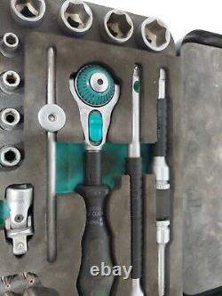Wera 8100 SA 2 Zyklop 1/4 Metric Ratchet Set, 42 Pieces Pre-owned