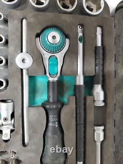 Wera 8100 SA 2 Zyklop 1/4 Metric Ratchet Set, 42 Pieces Pre-owned