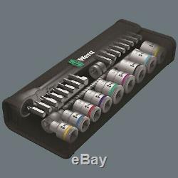 Wera 8100 SB 11 Zyklop Metal Switch Socket Wrench Set 3/8 Drive SAE 05004051001