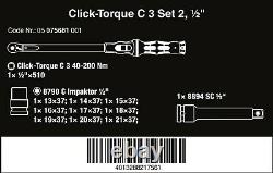 Wera C3 Click-Torque Wrench Set 2 For Cement Screws 1/2 Drive 05075681001