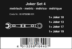 Wera Joker 4pc Metric Ratcheting Combination Wrench Set