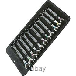 Wera Joker 6000 Metric Ratcheting Combination Wrench 11 Piece Set Canvas Pouch