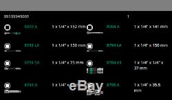 Wera Kraftform Kompakt Zyklop MS1 Metal Speed Socket Wrench Set 1/4 05135949001