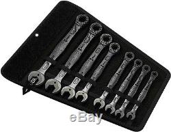 Wera Ratcheting Combination Wrench Set 8 Piece SAE In Pouch GERMANY