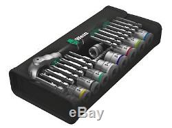Wera Tool Ratchet Wrench Zyklop Speed Socket Set 3/8 Drive Bit 29 Pc Metric