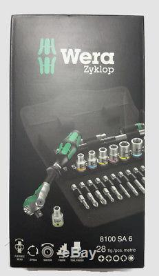 Wera Tools Zyklop Speed Ratchet Set 1/4 Drive Metric Bits Sockets Set 28 Pc