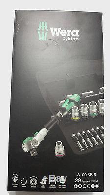 Wera Tools Zyklop Speed Ratchet Wrenche Sockets Set 3/8 Drive Bits 29 Pc Metric