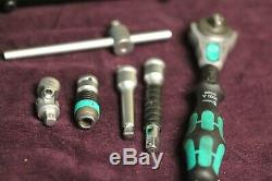 Wera Zyklop Speed Ratchet Wrench Socket Bit Set 1/4 Imperial Suitcase