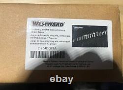 Westward 54DG27A Ratcheting Wrench Set, Metric, 17 Pcs