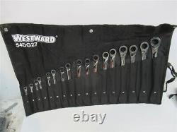 Westward 54DG27, 7mm 24mm Ratcheting Combination Wrench Set, 12 Point, 17 Pc