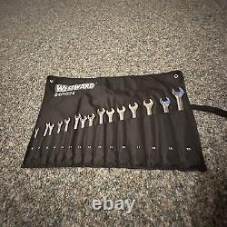 Westward 54Dg24 Ratcheting Wrench Set, Metric, 6 Mm To 20 Mm Head Sizes