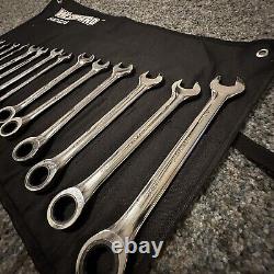 Westward 54Dg24 Ratcheting Wrench Set, Metric, 6 Mm To 20 Mm Head Sizes