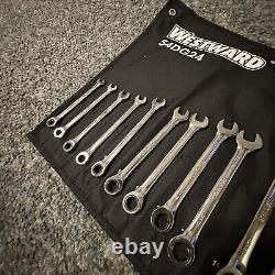 Westward 54Dg24 Ratcheting Wrench Set, Metric, 6 Mm To 20 Mm Head Sizes