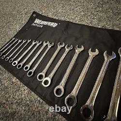 Westward 54Dg24 Ratcheting Wrench Set, Metric, 6 Mm To 20 Mm Head Sizes