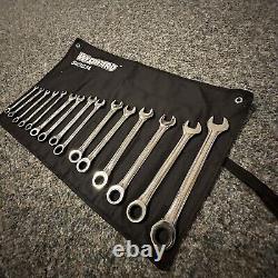 Westward 54Dg24 Ratcheting Wrench Set, Metric, 6 Mm To 20 Mm Head Sizes