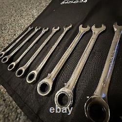 Westward 54Dg24 Ratcheting Wrench Set, Metric, 6 Mm To 20 Mm Head Sizes