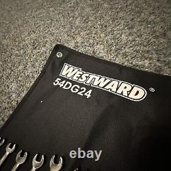 Westward 54Dg24 Ratcheting Wrench Set, Metric, 6 Mm To 20 Mm Head Sizes