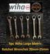 Wiha 6-pc Combination Large Metric 20mm-25mm Ratcheting Wrench Set