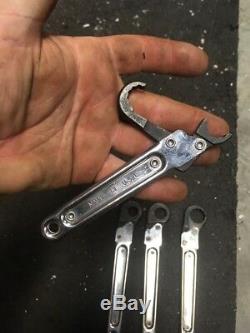 Williams USA Inline Flare Nut Line Wrench Set RATCHETING LOOP 1/2 9/16 5/8 3/4