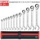 Wrench Metric Ratcheting Wrench Set Chrome Vanadium Steel 12-point Spanner Set