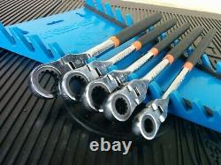 #aj428 Matco 5 Piece Metric Flex Ratcheting Wrench Set