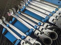 #bg834 Blue Point Metric Flex-Head Ratcheting Wrench Set BOERMF712