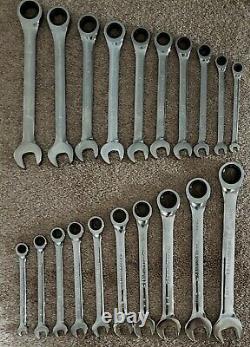 20pc Gearwrench Standard & Metric Ratcheting Combination Wrench Set Nouveau