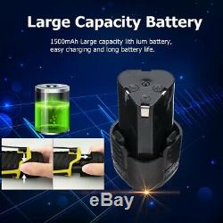 45n. M 12v 3/8 '' Électrique Sans Fil 90 ° Clé À Cliquet 2x Battery Case Kit Set Us