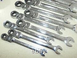 8-19 MM Clé À Cliquet Flex-tête Métrique Avec Plateau (12 Pièces)
