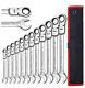 8-22mm Acier Métrique Flex-head Renversable Cliquet Ensemble De Clé Combiné Outils