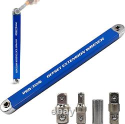Clé à douille d'extension prête à l'emploi avec offset et ensemble de clés à douille d'extension à portée serrée avec embout carré 1/2' Nouveau