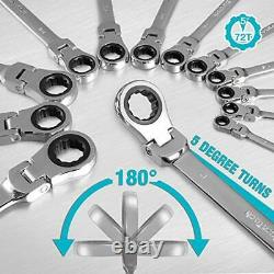 Cliquet Combiné Tête Flexible Duratech Sae 13 Pièces 5/16'' À 1