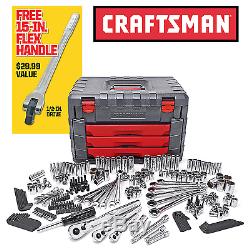 Craftsman 254 Ensemble D'outils Mécaniques Avec Clé À Cliquet 75 Dents + Poignée Flexible De 15 Po