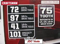 Craftsman 311 Pc Mechanics Tool Set 35311 Clé À Cliquet Clés 323