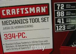 Craftsman 334 Pc. Outil Mécanique Avec Peigne À Cliquet. Serrures, Sockets Torx