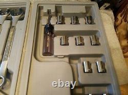 Craftsman Metric Sae Socket 1/2 3/8 1/4 Et Wrench Set 75 Pc Avec Cabinet Vtg USA
