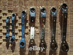 Craftsman USA Ratcheting Wrench Set, Box-end, Offset, Standard / Métrique, Sae / MM